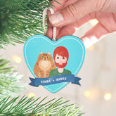 Oakdene Designs Christmas Decorations Personalised Cat And Owner Hanging Christmas Decoration